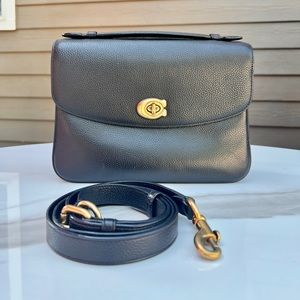 Coach Cassie Crossbody Black Pebbled Leather